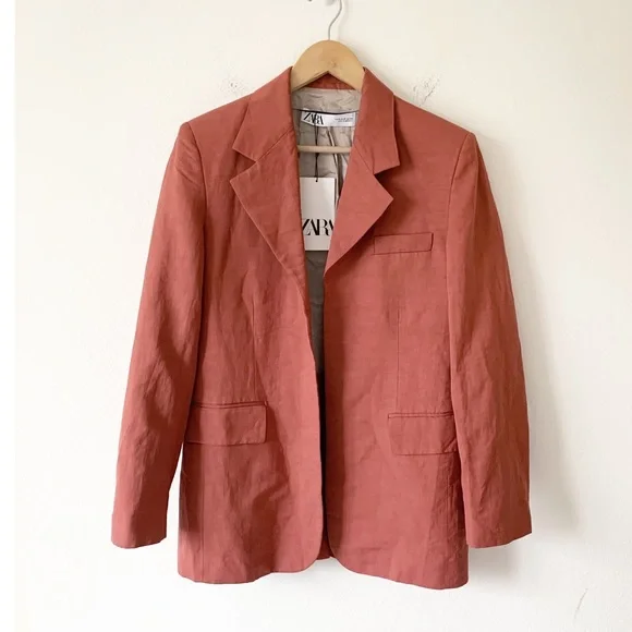 Zara Women's Rust Blazer - Picture 3 of 12